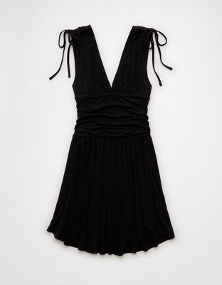 AE V-Neck Cinch Bodice Mini Dress