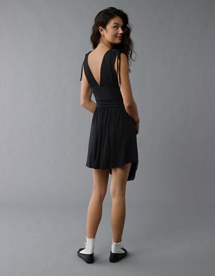 AE V-Neck Cinch Bodice Mini Dress