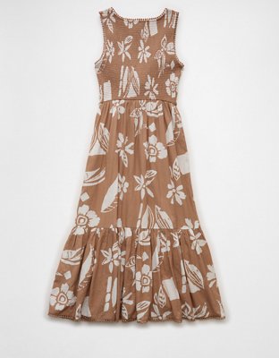 AE V-Neck Cut-Out Midi Dress | American Eagle