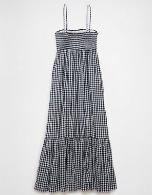 AE Gingham Babydoll Maxi Dress