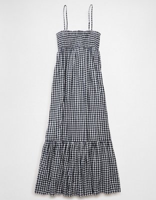 AE Gingham Babydoll Maxi Dress