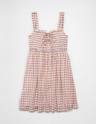 AE Plaid Babydoll Mini Dress