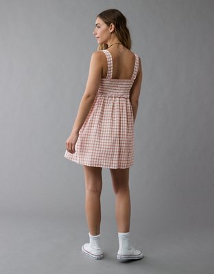 AE Plaid Babydoll Mini Dress