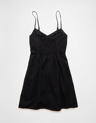 AE Linen-Blend Ruched Mini Dress