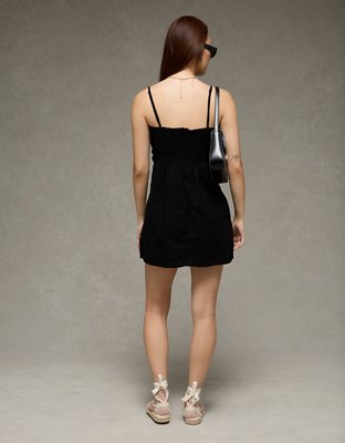 Minirobe ruchée en mélange de lin AE
