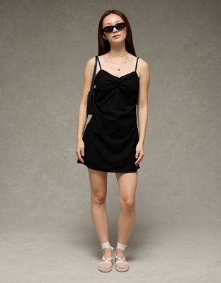 Minirobe ruchée en mélange de lin AE