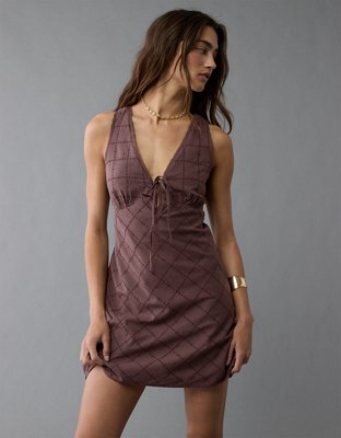 black racerback mini dress 90s Slinky Racerback Mini Dress (L)