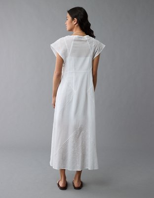 AE Flutter Sleeve Eyelet Maxi Dress