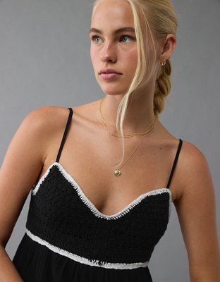 AE Crochet Babydoll Mini Dress