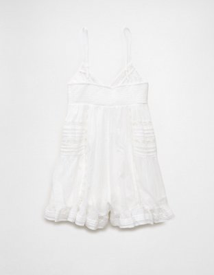 AE Pintuck Lace Babydoll Romper
