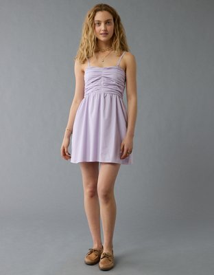 AE Ruched Pleated Mini Dress
