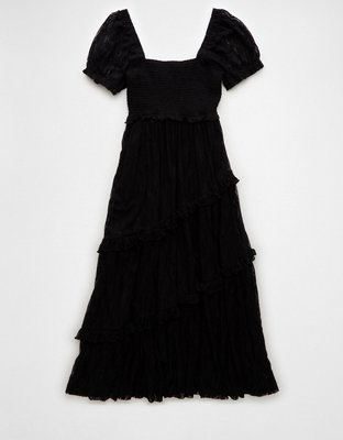 Robe mi-longue avec dentelle AE