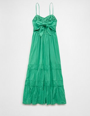 AE Sweetheart Tie Front Midi Dress