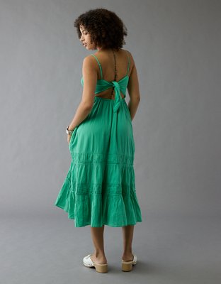 AE Sweetheart Tie Front Midi Dress