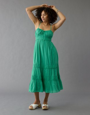 AE Sweetheart Tie Front Midi Dress