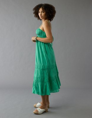 AE Sweetheart Tie Front Midi Dress