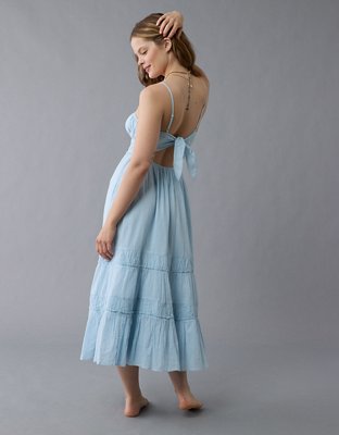 AE Sweetheart Tie Front Midi Dress