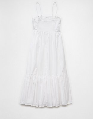 AE Ruched Bodice Strapless Midi Dress