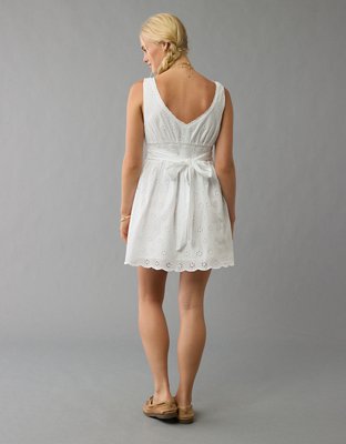 AE V-Neck Scalloped Mini Dress