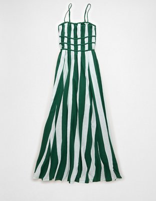 Robe mi-longue à corsage en tricot à smocks Vive le soleil AE