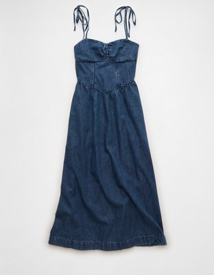 AE Sweetheart Tie-Strap Midi Dress