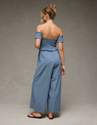 AE Off The Shoulder Tie Front Jumpsuit