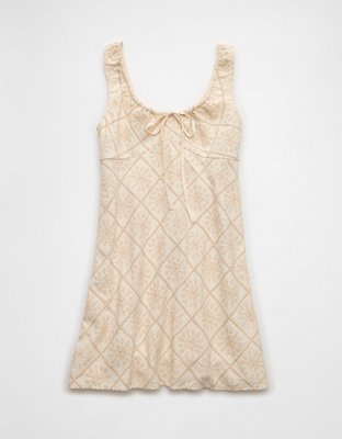 AE Tie Front Eyelet Mini Dress