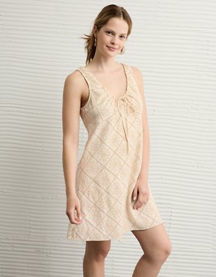 AE Tie Front Eyelet Mini Dress