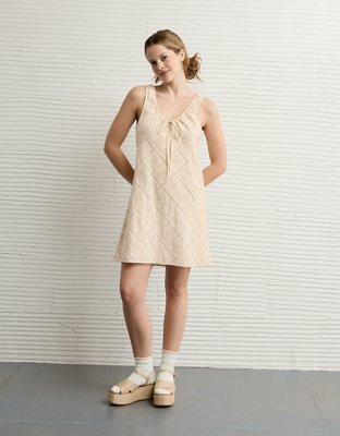 AE Tie Front Eyelet Mini Dress