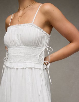 AE Corded Smocking Midi Dress