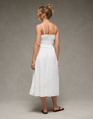 AE Corded Smocking Midi Dress