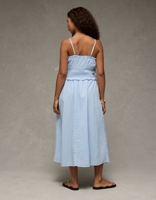AE Corded Smocking Midi Dress