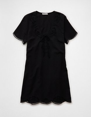 AE V-Neck Embroidered Shift Dress