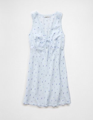 AE Tie Front Mini Slip Dress
