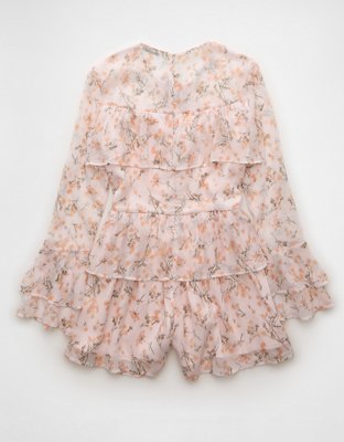 AE Long-Sleeve Ruffle Romper