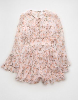 AE Long-Sleeve Ruffle Romper