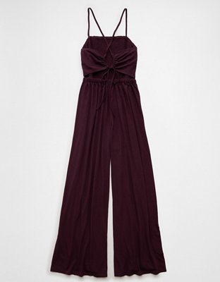 AE Sunchaser Knit Smocked Jumpsuit