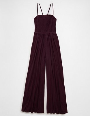 AE Sunchaser Knit Smocked Jumpsuit