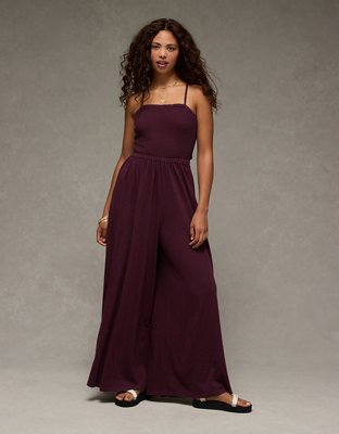 AE Sunchaser Knit Smocked Jumpsuit