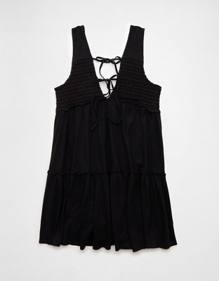 AE Sunchaser Knit V-Neck Crochet Mini Dress
