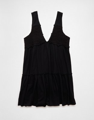 AE Sunchaser Knit V-Neck Crochet Mini Dress