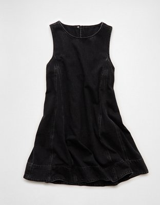 AE High Neck Denim Shift Dress