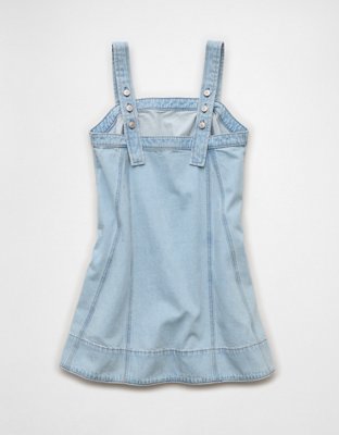 AE Square Neck Denim Shift Dress