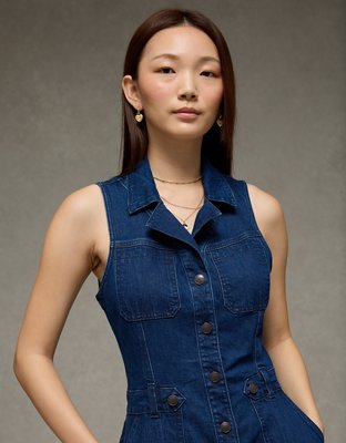 AE Denim Utility Mini Dress
