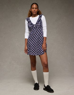 AE Ruffle Tie-Front Mini Dress