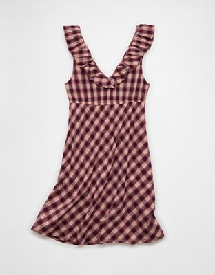 AE Ruffle Tie-Front Mini Dress