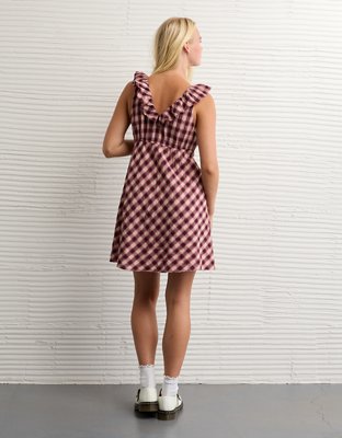 AE Ruffle Tie-Front Mini Dress