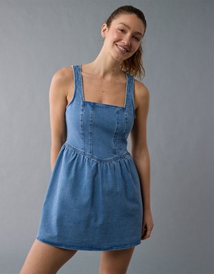AE Denim Corset Mini Dress
