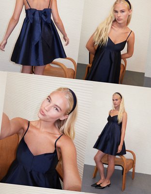 AE Bow Back Babydoll Mini Dress