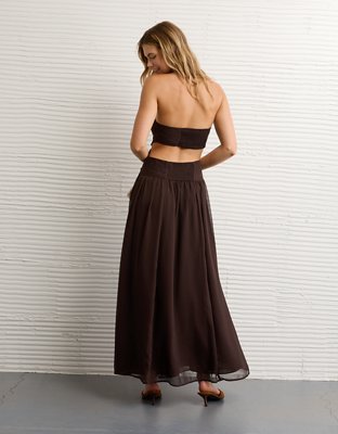 AE Strapless Cut-Out Maxi Dress